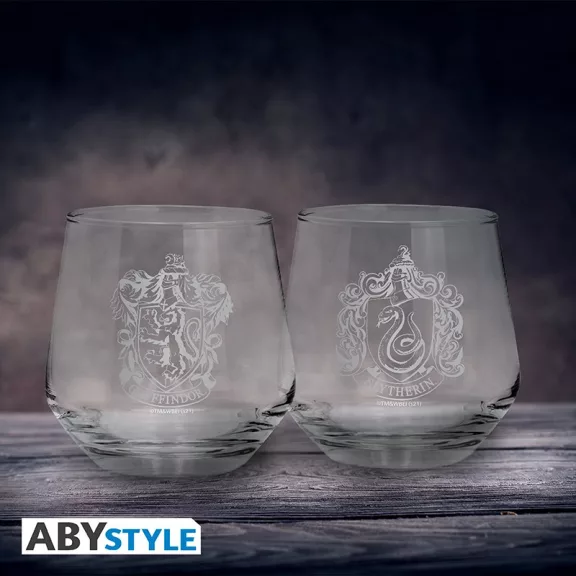 Harry Potter - Griffendél és Mardekár címeres 2 darabos pohár szett (300 ml)