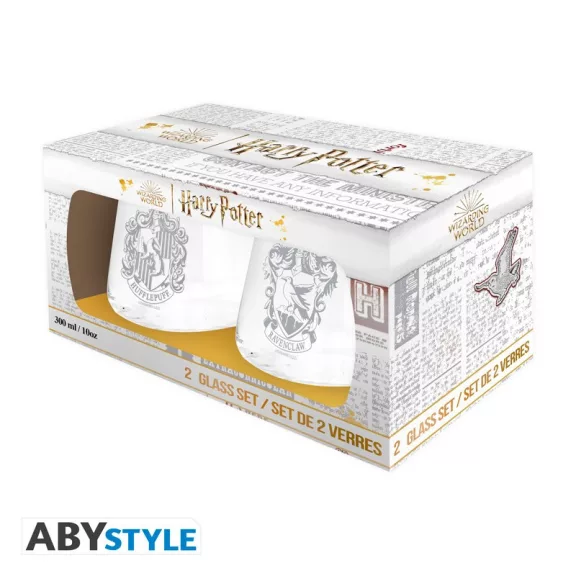 Harry Potter - Hollóhát és Hugrabug címeres 2 darabos pohár szett (300 ml) Harry Potter - Hollóhát és Hugrabug címeres 2 darabos pohár szett (300 ml)