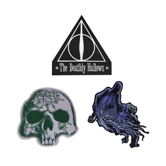 Harry Potter Halál ereklyéi (Deathly Hallows) Deluxe felvarrók, 3 darabos szett