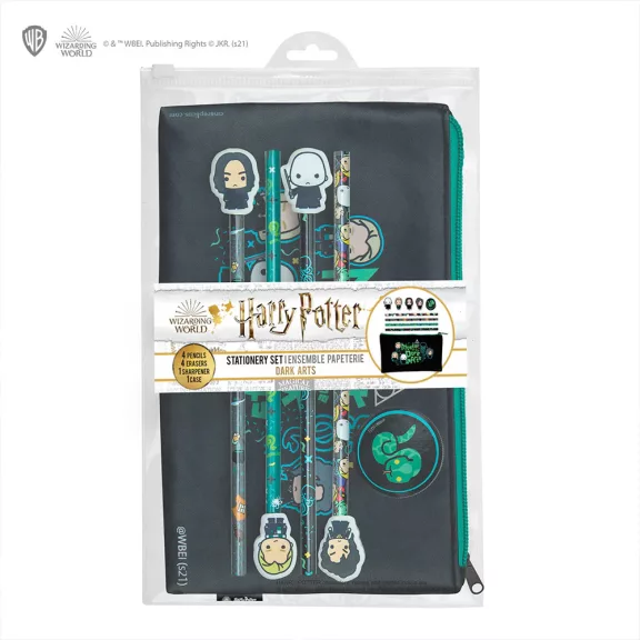 Harry Potter Sötét varázslatok írószer szett - Lord Voldemort és követői designnal