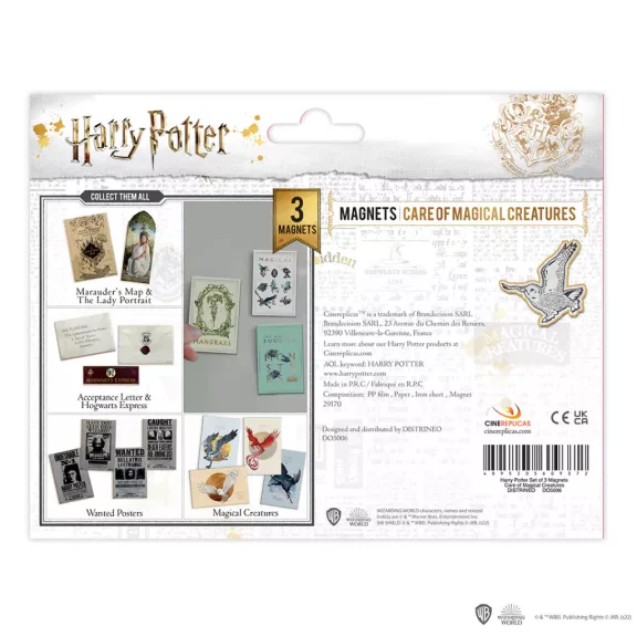 Harry Potter - Legendás Lények Gondozása hűtőmágnes szett (3 db) Harry Potter - Legendás Lények Gondozása hűtőmágnes szett (3 db)
