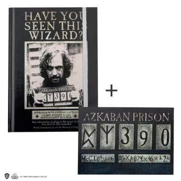   Harry Potter - Sirius Black azkabani keményfedeles jegyzetfüzet könyvjelzővel