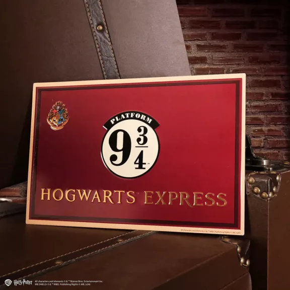 Harry Potter - 9 és 3/4. vágány alumínium dekorációs tábla
