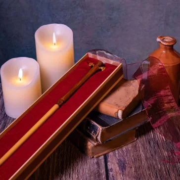 Gilderoy Lockhart varázspálcája Olivander díszdobozban