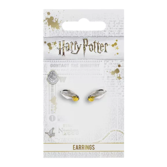 Harry Potter Aranycikesz Ezüstözött Fülbevaló