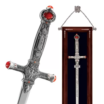Harry Potter - Griffendél Godrik kard replika falitartóval (86 cm)
