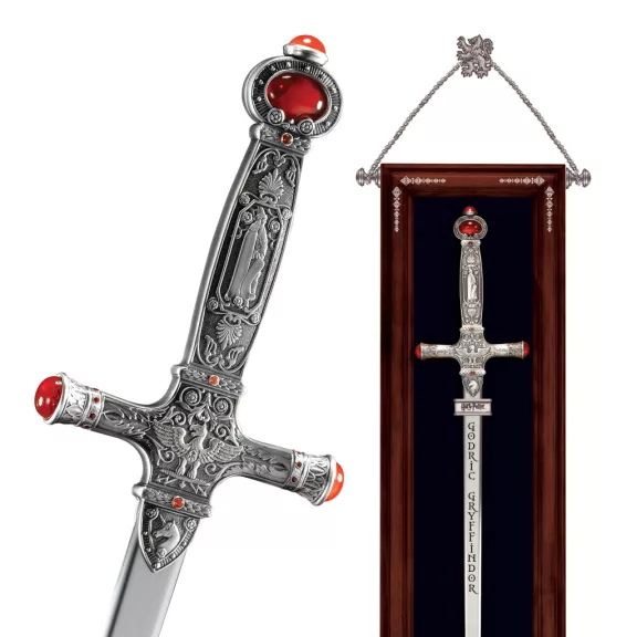 Harry Potter - Griffendél Godrik kard replika falitartóval (86 cm)