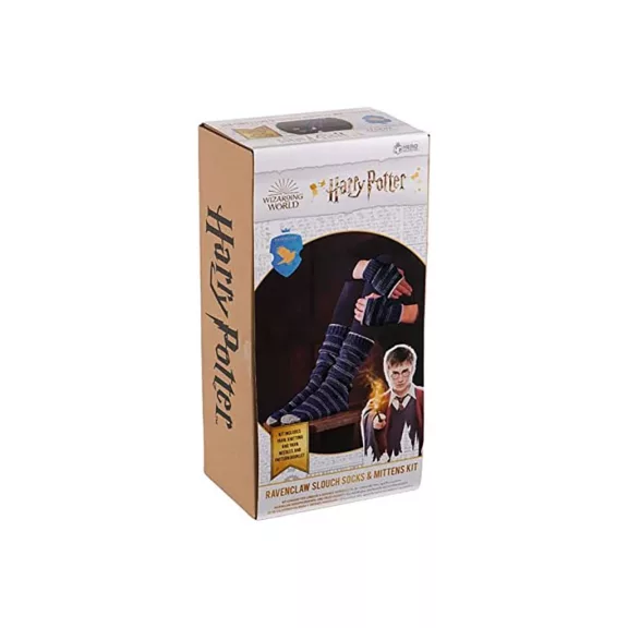 Harry Potter - Hollóhát mintás zokni és ujjatlan kesztyű kötőkészlet szett Harry Potter - Hollóhát mintás zokni és ujjatlan kesztyű kötőkészlet szett